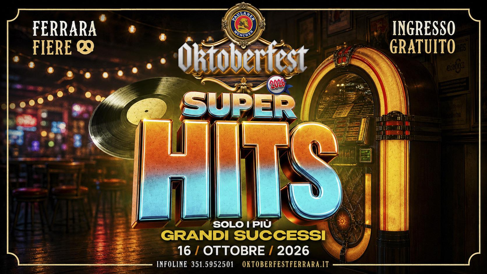 SuperHits con Zangi — Aftershow Oktoberfest Ferrara, venerdì 16 ottobre 2026
