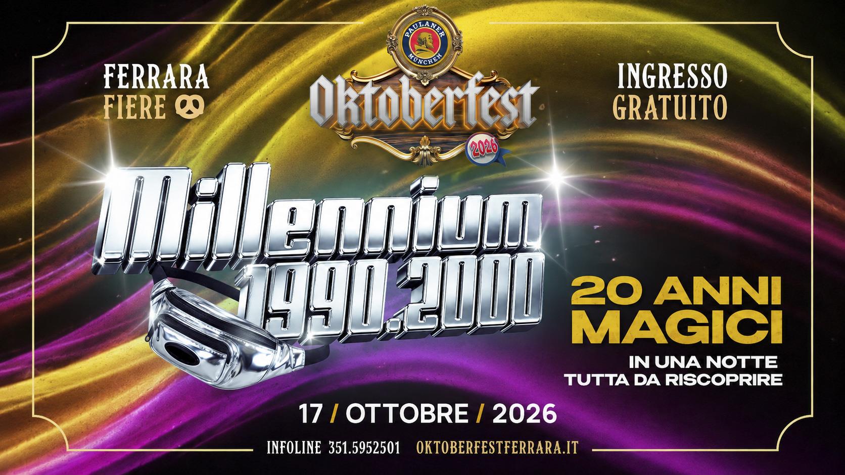 MILLENNIAL 90&ndash;2000 con Fabio Miotto, Aftershow Oktoberfest Ferrara 2026 del 17 ottobre