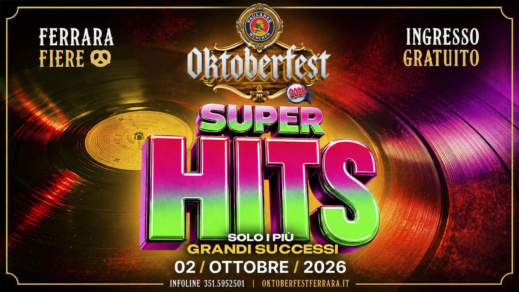 SuperHits con Zangi all'Oktoberfest Ferrara 2026 del 2 ottobre