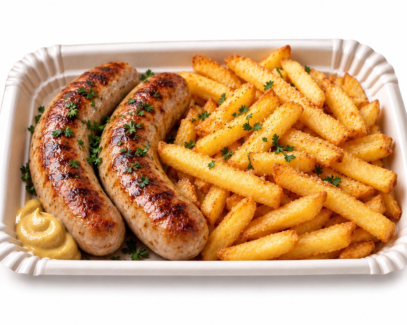Bratwurst con contorno